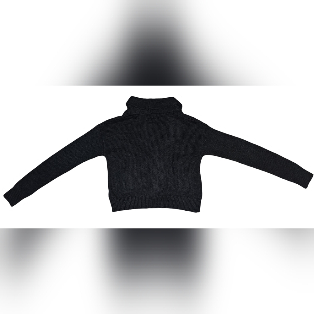 Pilcro Anthropologie Womens Black Shawl Cable-knit Button Cardigan Size Small - Picture 9 of 16